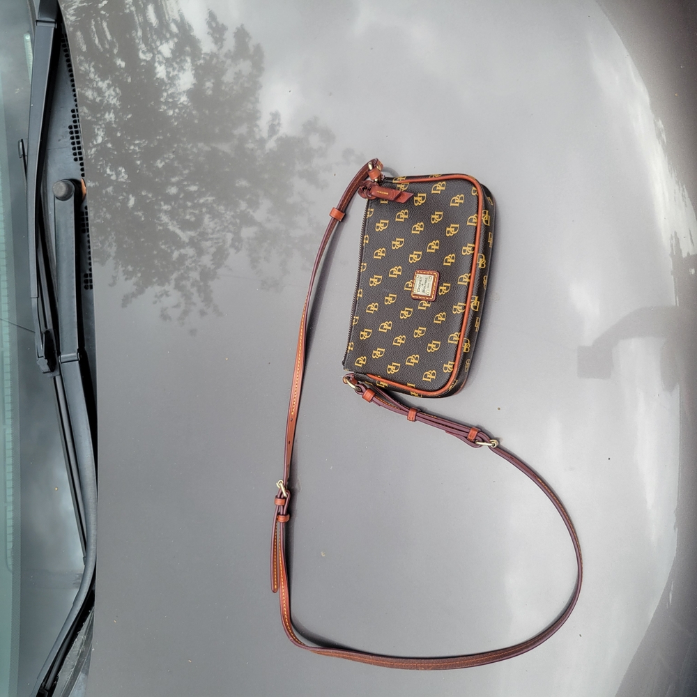 Dooney & Bourke Black and Brown Crossbody Bag
